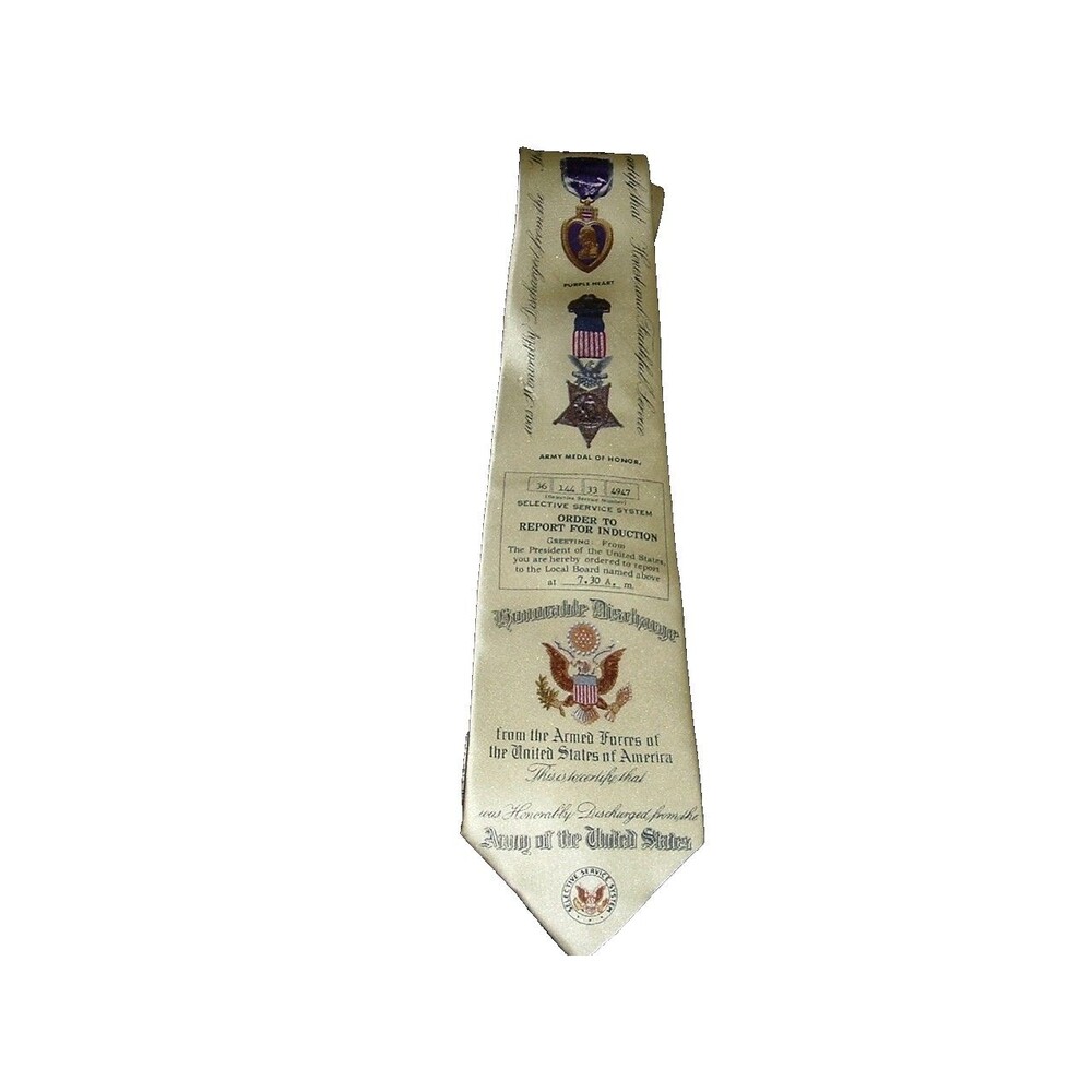 New Silk Army Commemorative Novelty Tie Induction # Metals of Honor Patriotic